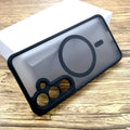 New Matte Case For Samsung Galaxy S25 S24 S23 S21 S20 FE S22Ultra Plus S25Edge For Magsafe Strong Magnetic Wireless Charge Cover
