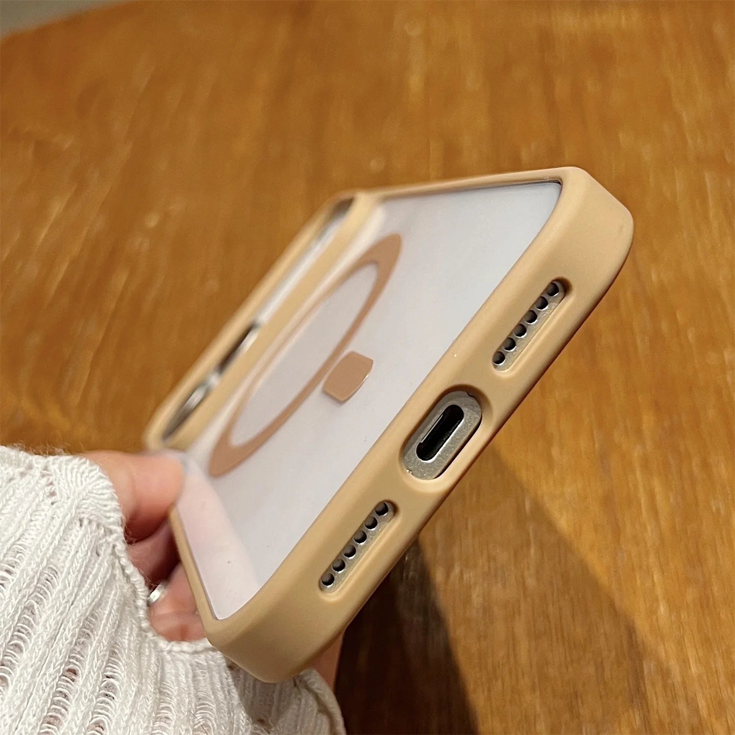 Hard Protect Case For iPhone 17 AIR 16 E 15 14 13 12 11 Pro Max Transparent Magsafe Case Frosted Candy Wireless Charging Acrylic