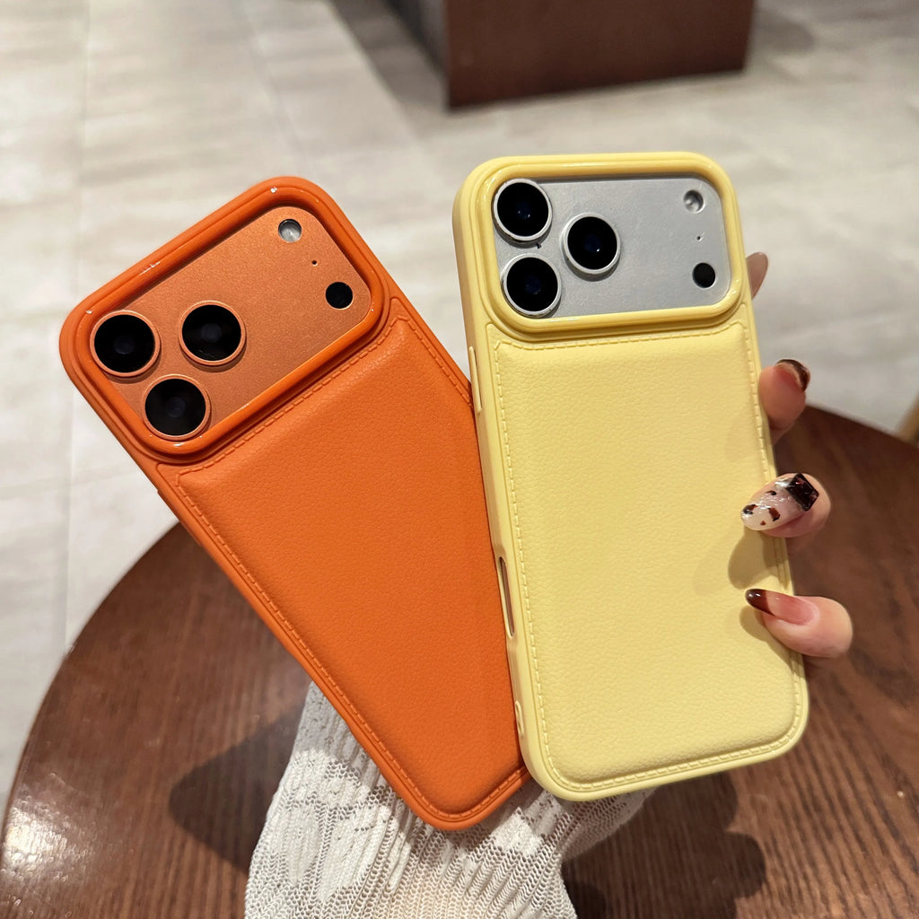 Luxury Matte Leather Texture Shockproof Case For iPhone 17 Air 16 15 14 13 12 11 Pro Max XR XS 8 7 Plus Candy Color Cover Funda