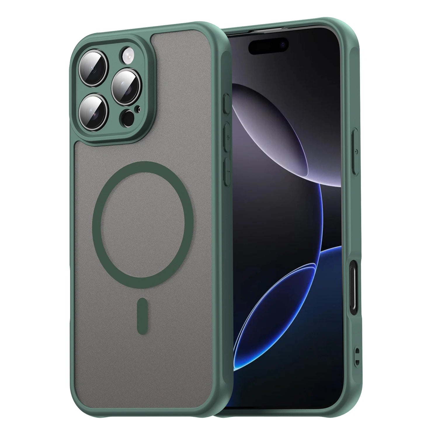 Luxury Matte Armor For Magsafe Magnetic Wireless Charging Case For iPhone 11 12 13 14 15 16 Pro Max Plus Shockproof Hard Cover
