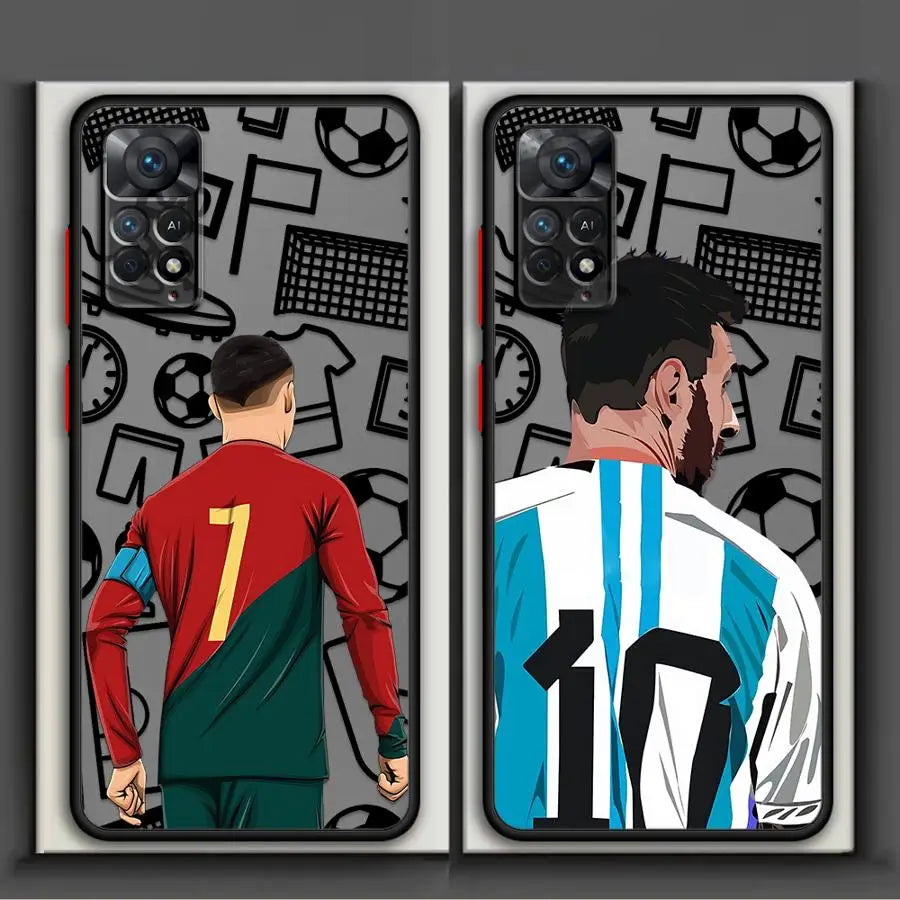 Football Number Phone Case for Xiaomi Redmi Note 11 9 Pro 11S 12S 11T 9S 10 Pro 10S 12 13 Pro 13 Pro Soft Cover