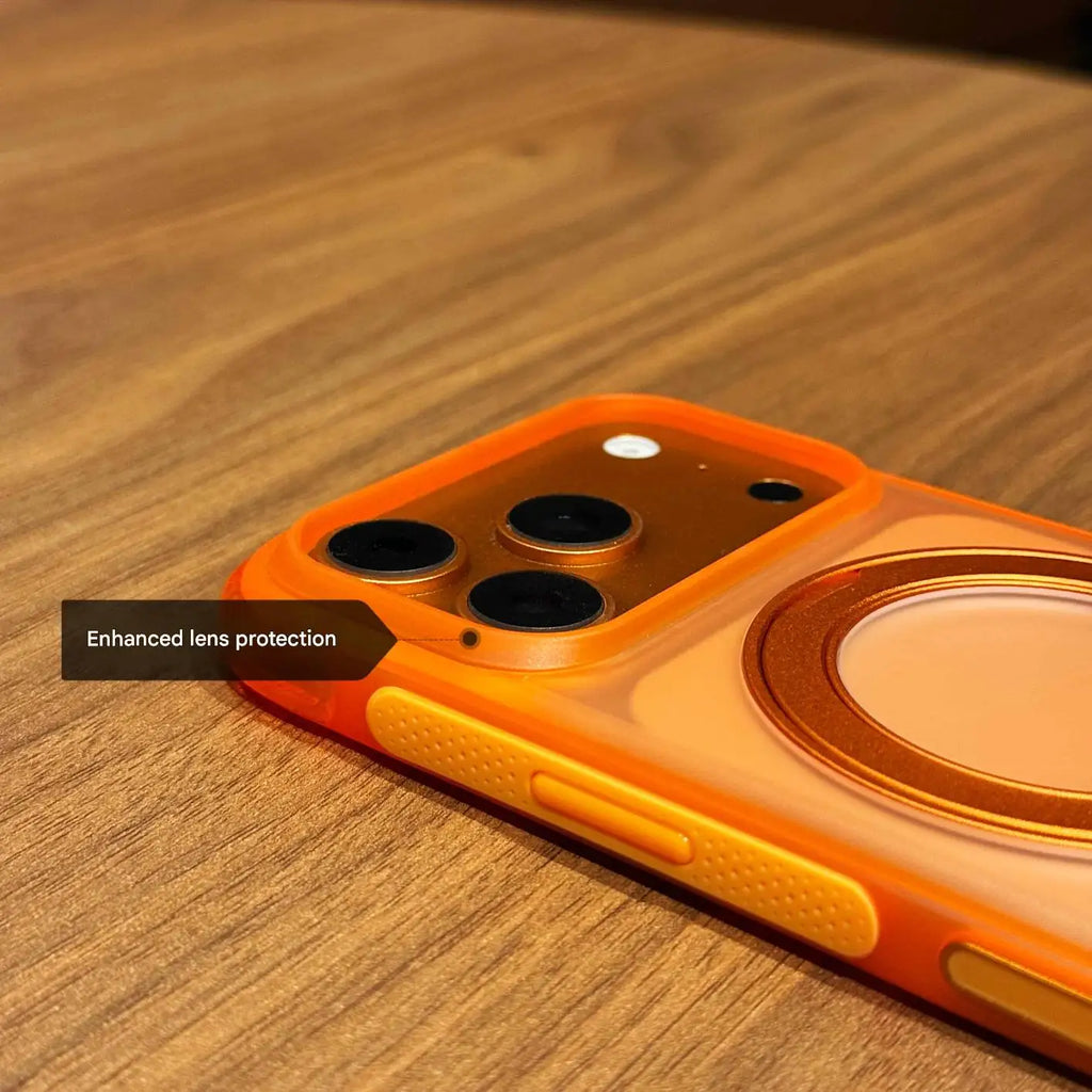 High Quality 360° Rotatable Ring Holder Case Anti-Scratch TPU PC Clear Wireless Charging Phone Cover For iPhone 18 17 Pro Max