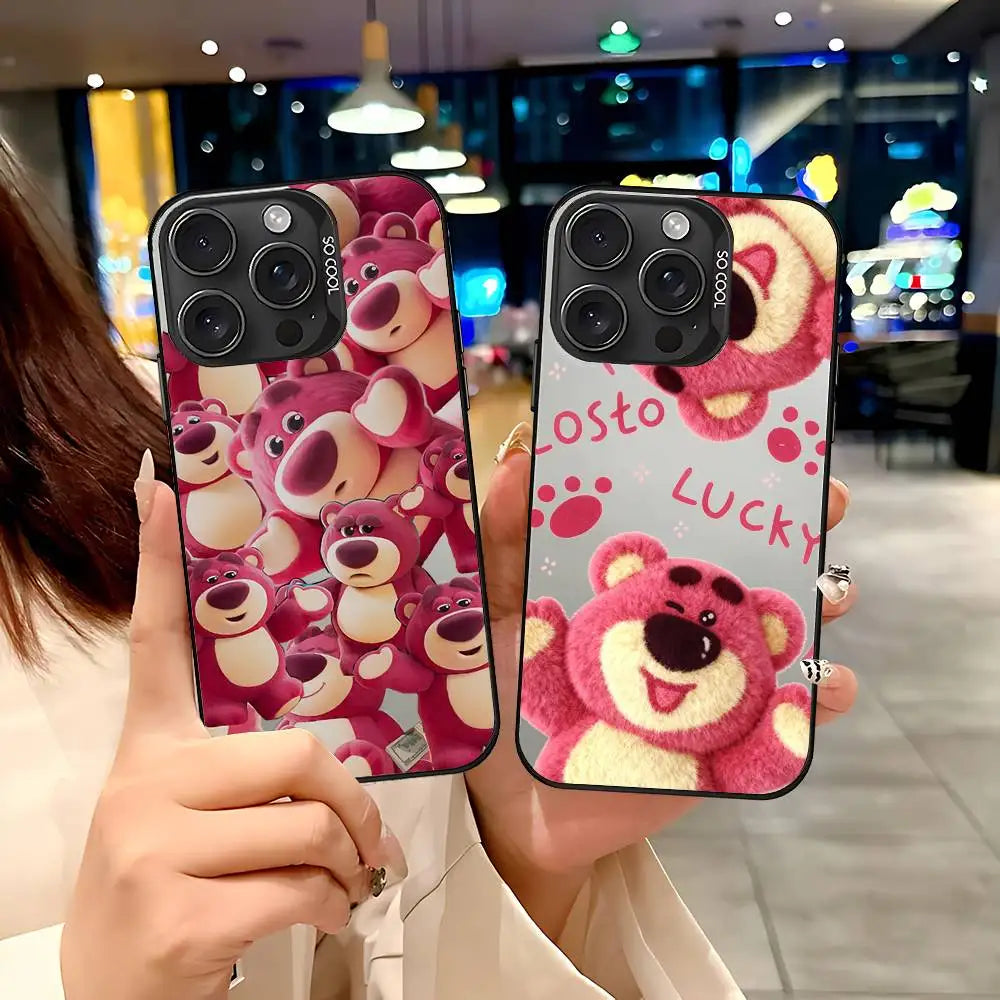 Cute L-lotso BearS Kawaii Phone Case For IPhone 17 16 15 11 12 13 14 Pro Max 16 Plus 12 Mini 7 8 XR XS 15Pro MAX Cove