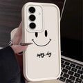 Luxury Smiling Face Phone Case For Samsung Galaxy S25 S22 S21 S23 S20 S24 FE A35 A25 A55 Note 20 Plus Ultra Silicone Soft Cover