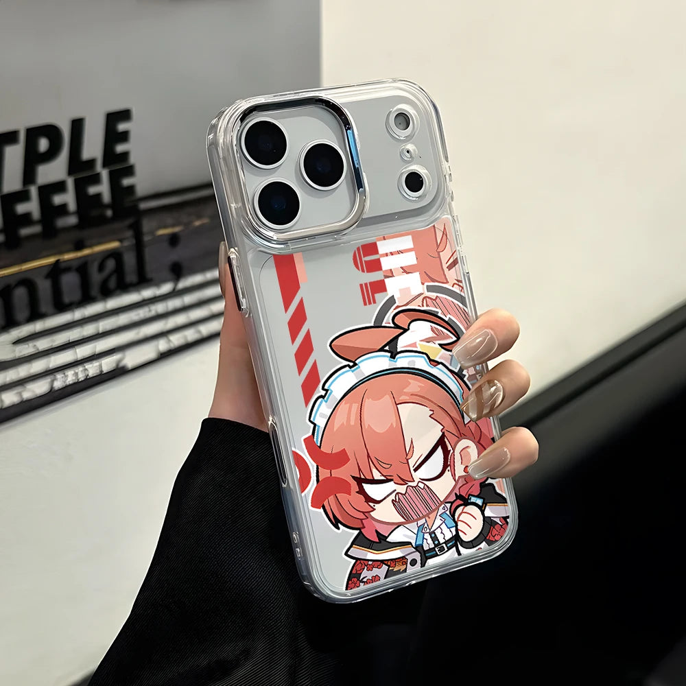 Anime Blue Archives Phone Case for Samsung Galaxy S26 S25 Edge S24 S23 S22 S21 S20 FE Ultra Plus 5G Luxury Transparent Cover