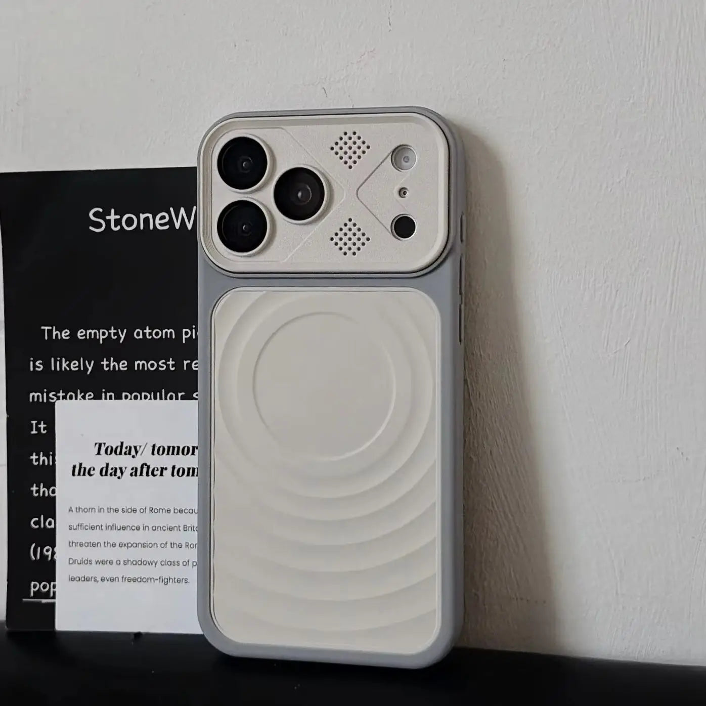 Magnetic Wavy Texture Phone Case for iPhone 17 Pro Max Large Camera Window for 16 15 Pro Heat Dissipation Protective Cover