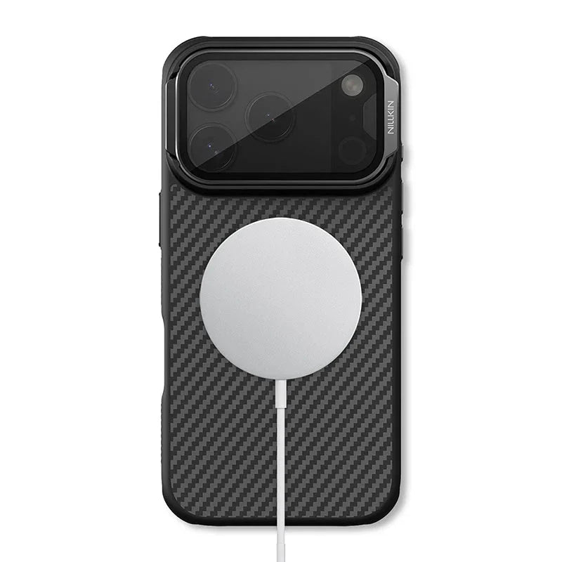 Nillkin For Magsafe iPhone 17 Pro/Pro Max Aramid Fiber Case With Lens Protection Kickstand For iPhone 17 Pro Magnetic Phone Case