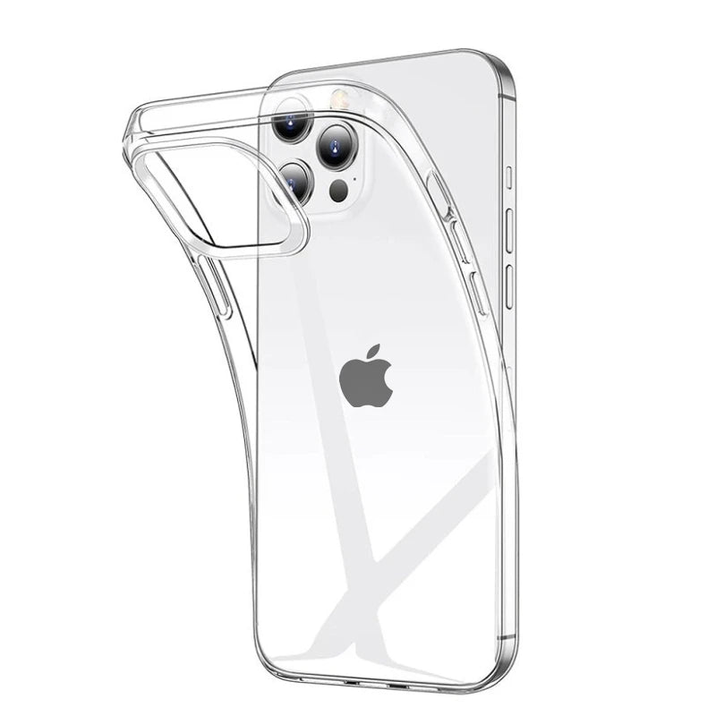 Luxury Ultra Thin Soft TPU Silicone Case for iPhone 17 16 15 11 12 13 mini 14 Pro Max X XR 7 8 Plus Transparent Back Cover Case