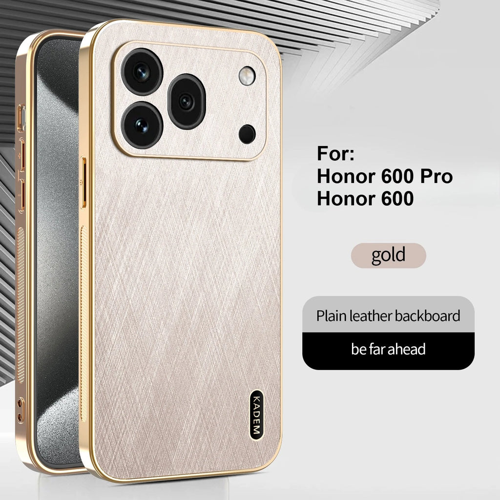 For Honor 600/600 Pro Case Luxury Magnetic Electroplating Gold Silk Pattern Anti-fall Cover For Honor 600 Pro Shockproof Funda