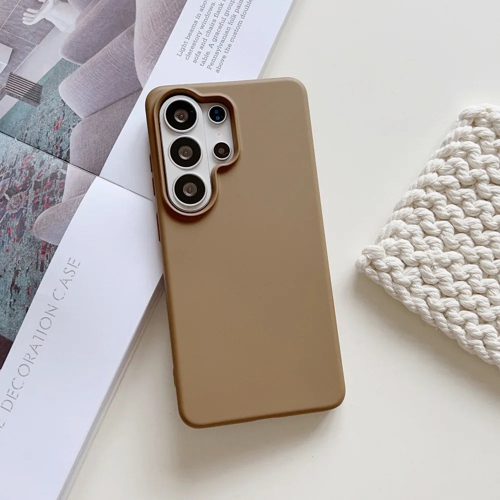 Fashion Slim Soft Liquid Silicone Phone Case For Samsung Galaxy S26 S25 Ultra S24 FE A57 A37 A17 Shockproof Protection Cover