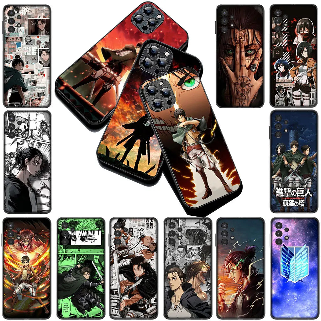 Phone Cover for Motorola Moto Edge 70 60 Fusion NEO Pro G Stylus G56 G96 G04 G05 20 Case Comics Attack on titan levi Eren