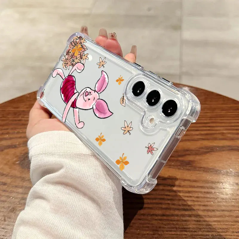 Winnie Pooh Eeyore Tigger Piglet Clear Phone Case For Samsung Galaxy S26 S25 S24 Ultra S23 S22 Plus S21 S20 FE 5G Silicone Cover