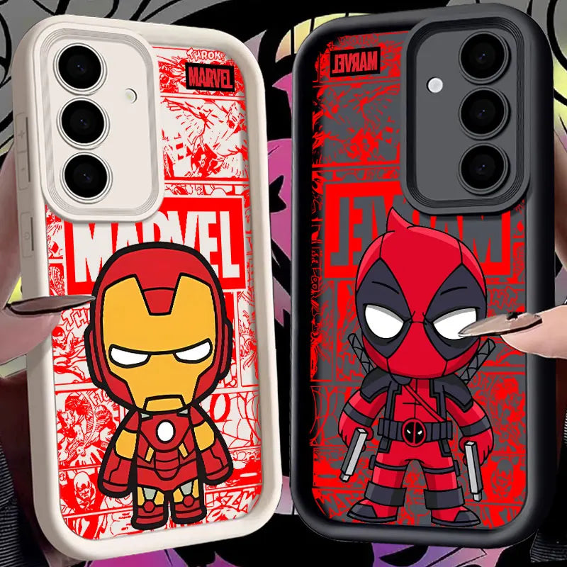 Cute Ironman Deadpool Spiderman Marvel Case For Samsung Galaxy S26 S25 Ultra S24 S23 Plus S22 S21 S20 FE Protection Phone Cover