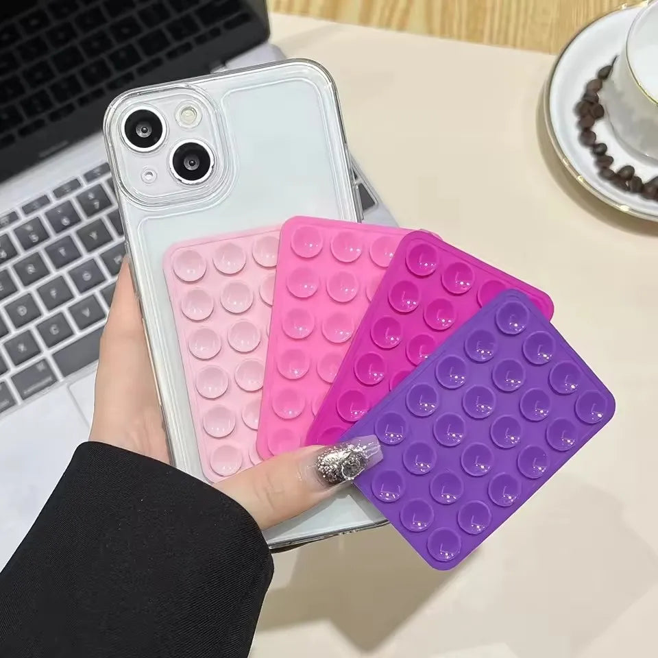 3D Suction Cup Airbag Clear Phone Case for Samsung Galaxy S26 S25 Ultra S24 S23 S22 Plus FE A55 A16 A36 A06 A15 A35 A05 5G Cover
