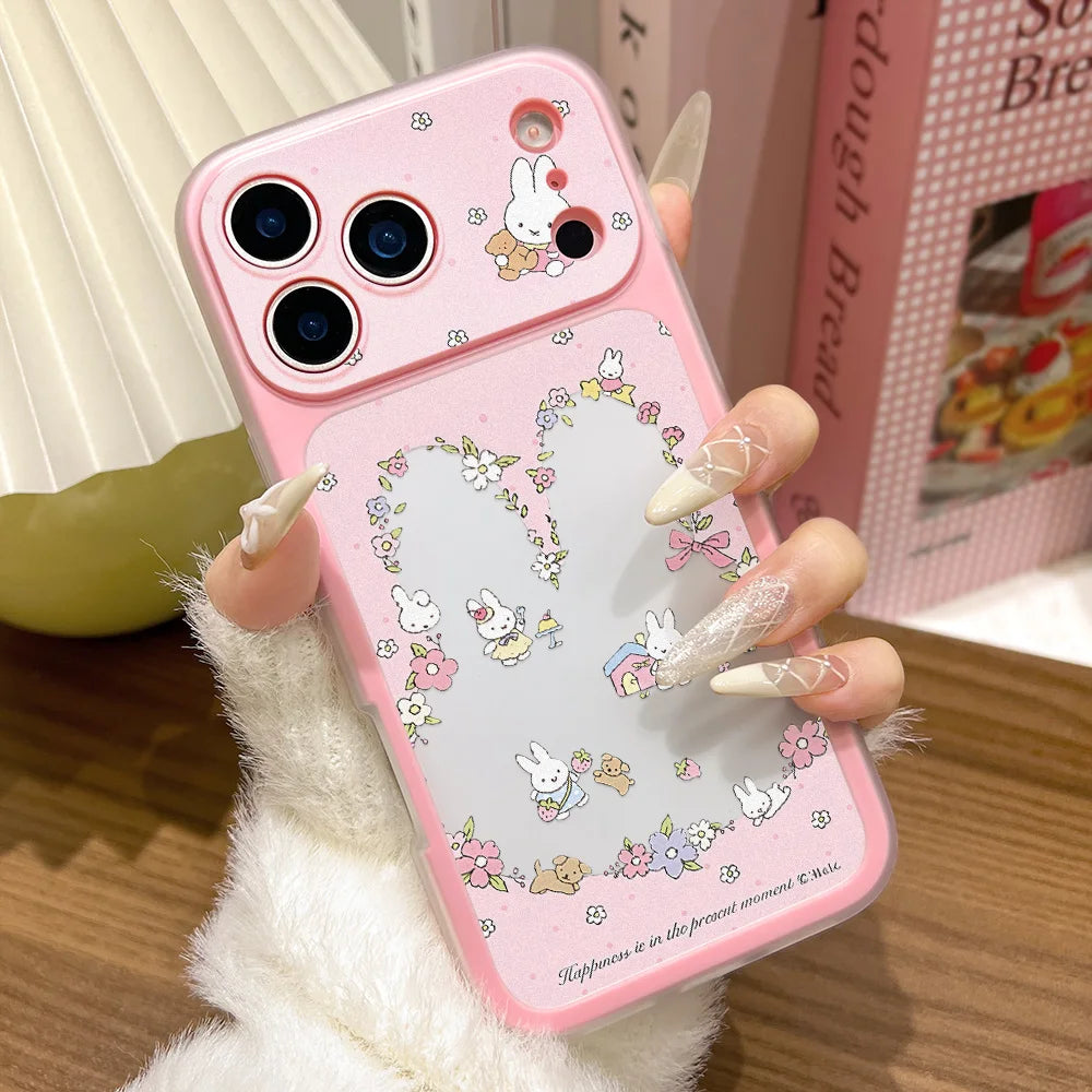 2 in 1 Jelly Pink Flower Case For iPhone 17 Pro Max Air 16 15 14 Pro Max 13 Promax Transformed Into 17 Hard Plastic Cover Fundas