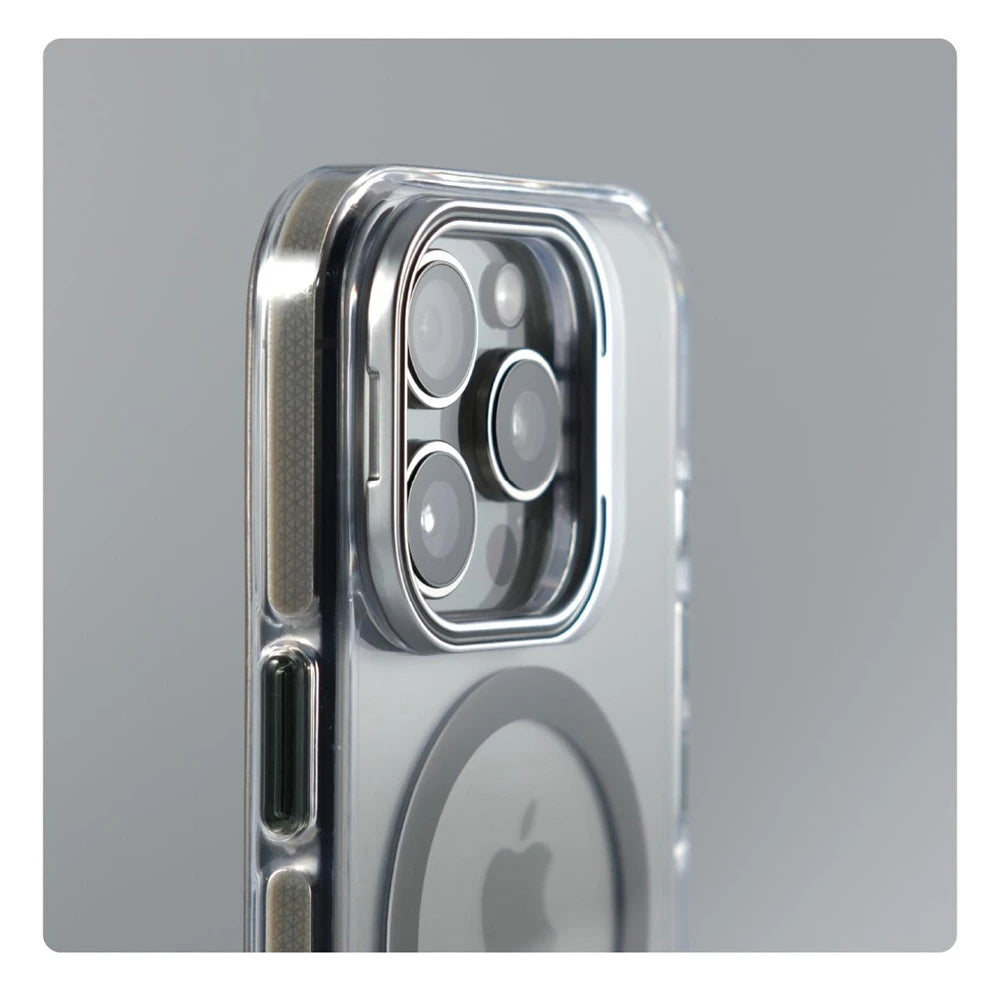 Luxury Magnetic Shockproof Clear Bumper Case for iPhone 17 Pro Max Air 16 15 14 13 12 Plus For Magsafe Lens Stand Magnetic Case