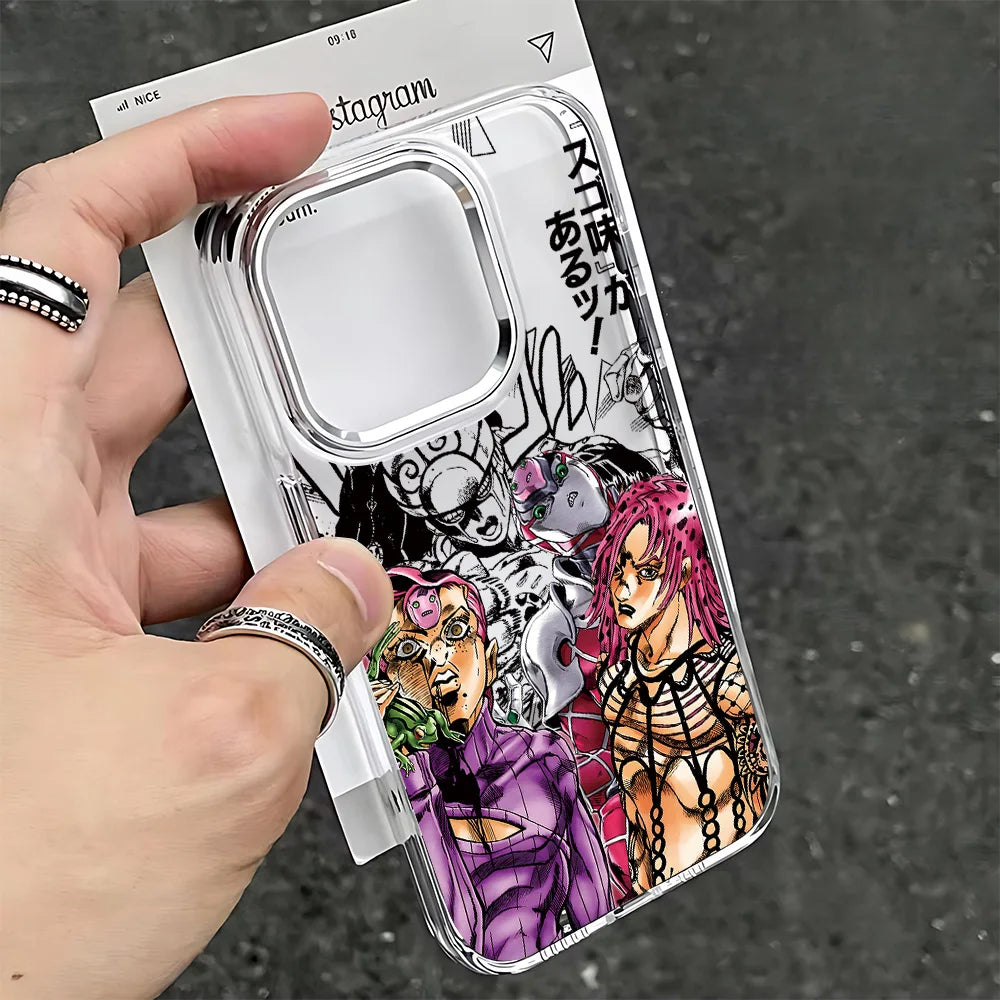 Anime Jojos Bizarres Adventures Phone Case For iPhone 17 16e 16 15 14 13 12 11 Pro Max X XR XSMAX 8 7 Air Plus Clear Soft Cover