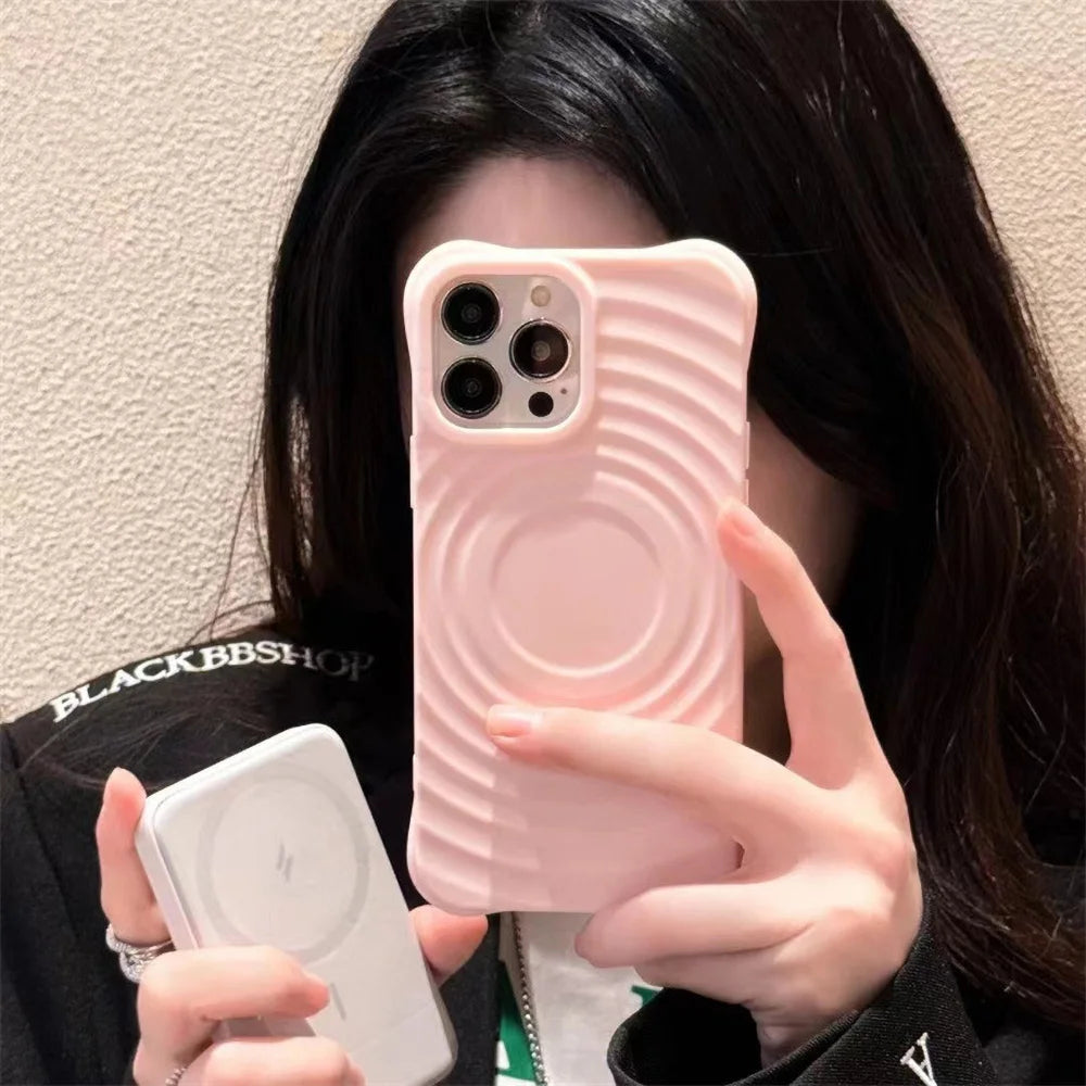 Magnetic Silicone Phone Case For iPhone 17 Pro Max Air 16 13 11 15 14  12 17promax 16promax 15promax Shockproof Funda Cover