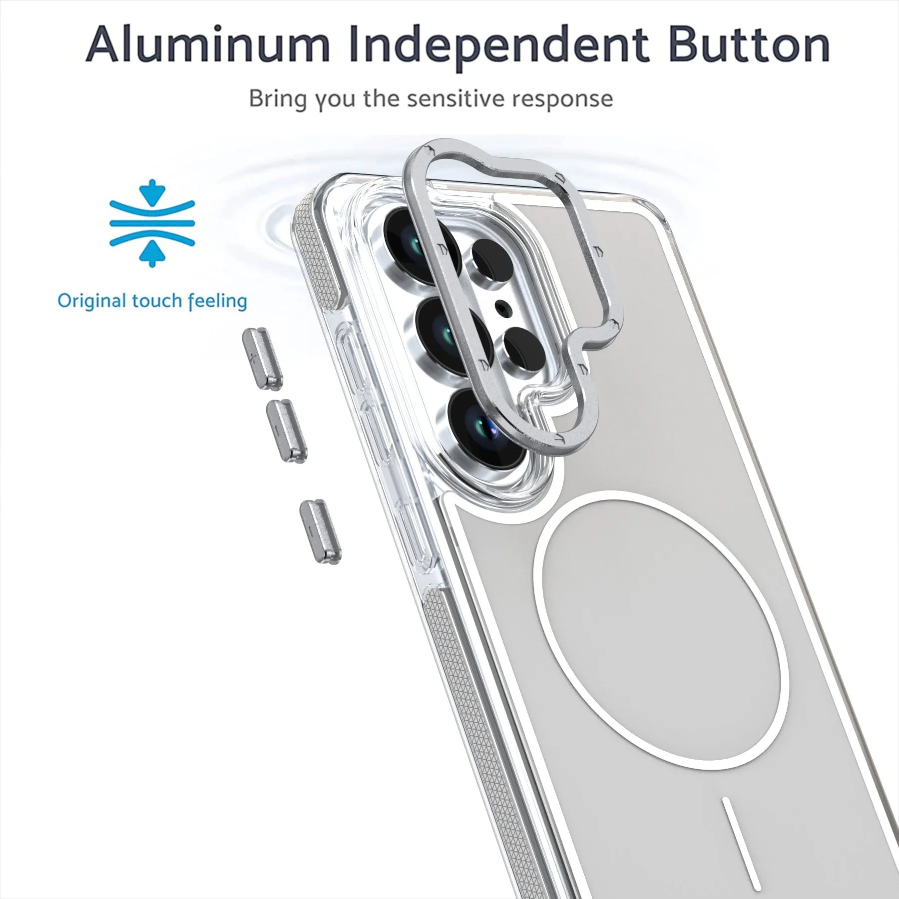 Frosted Frame Magnetic For Magsafe Cases For Samsung Galaxy S26 S25 S24 Ultra Wireless Charging Acrylic Bumper Cell Phone Cover