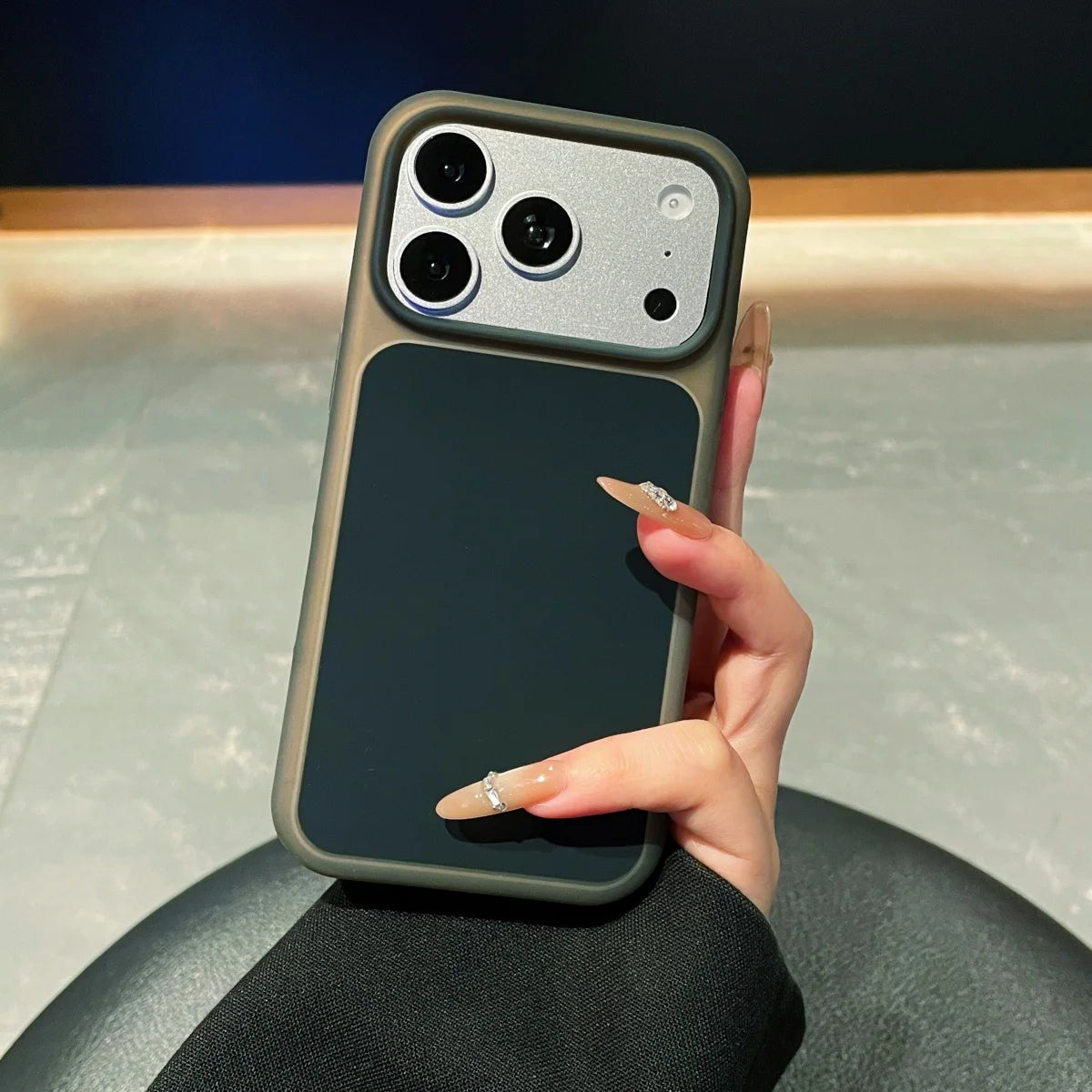 2in1 Cute Jelly Silicone Shockproof Phone Case For Apple iPhone 17 16 15 Pro Max Solid Color Ice Mist Non-Slip Shockproof Cover