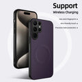Carbon Fiber Texture Wireless Charging Magnetic Case For Samsung Galaxy S26 Ultra S26Plus 5G ShockProof Phone Cover