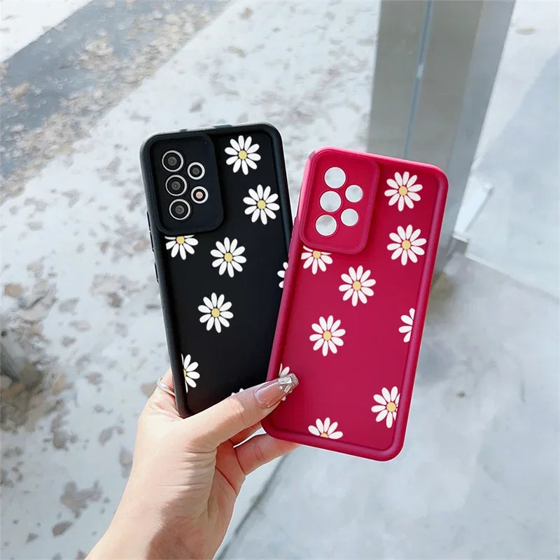 Phone Case For Xiaomi Redmi Note 14 10 11 8 Pro 4G 5G 11S 10S Redmi 9 9C 9A A1 A2 Plus Cases Silicone Retro Daisy Flowers