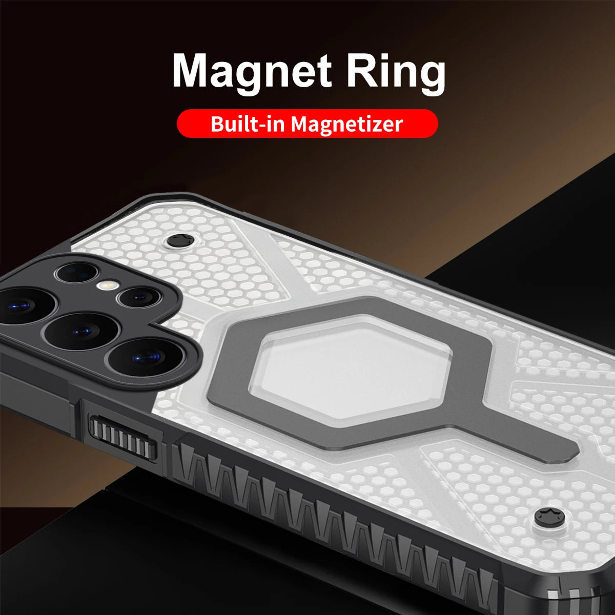 Military Armor Clear Magnetic Bumper Case For Samsung S26 Plus S25 S24 S23 FE Ultra A57 A17 A56 A36 A16 Rugged Protection Cover