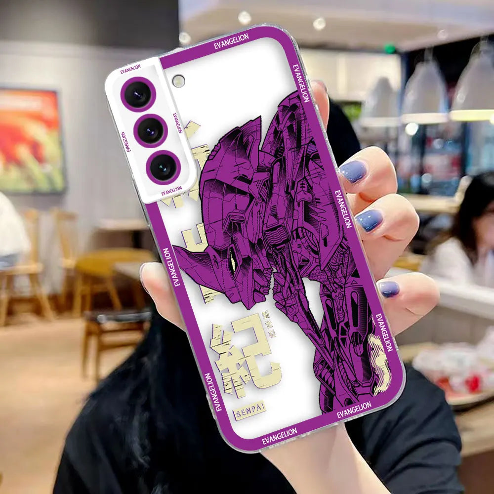 Clear Phone Case For Samsung A73 A72 A71 A57 A56 A55 A54 A53 A52 A51 A36 A35 A32 A26 A25 A23 A22 Cover G-Genesis E-Evangelions