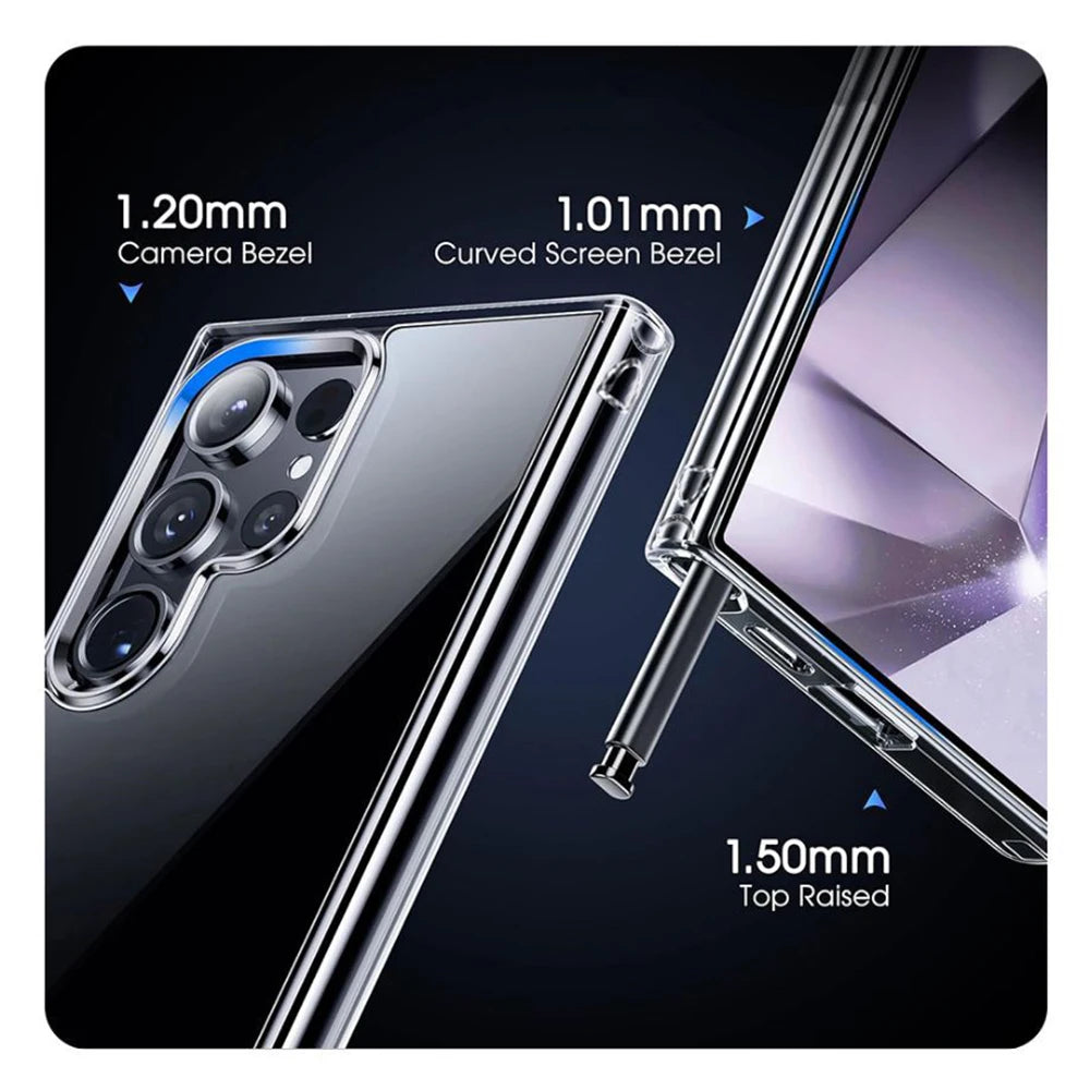 Invisible Airbag Shockproof Case For Samsung Galaxy S25 Ultra Plus S25+ Hybrid Hard Cover For S25Ultra S25Plus Clear Soft Shell