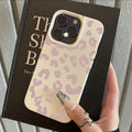 For IPhone 17 16 15 14 13 12 11 Pro Max Case Pink Leopard Print Lichee Pattern Silicone Cover for IPhone XS X XR 16 Plus Fundas