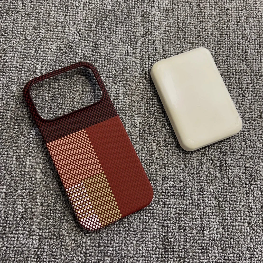 Slim Frameless Carbon Fiber Pattern For Magsafe Magnetic Case For iPhone 17 Air 16 15 14 13 12 Pro Max Plus Plastic Bumper Cover