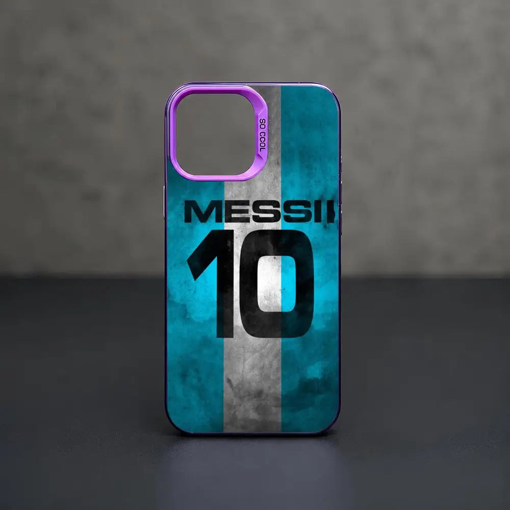 1 Football Star Messi #10 Logo Phone Case iPhone 11/12/13/14/15/16/17 Pro Max Aurora TPU Case Shockproof Slim Stylish Cover