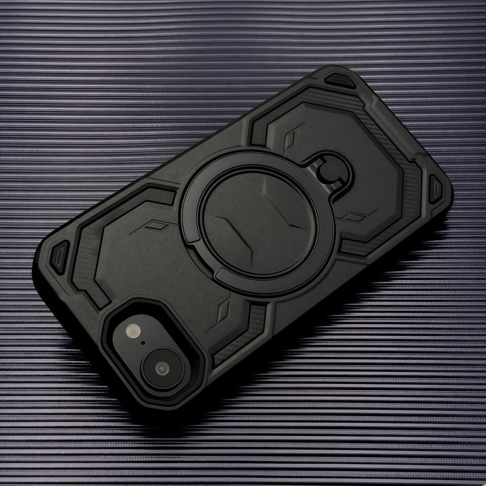 Shockproof Armor Magnetic Matte Case For iPhone 17 16 15 14 13 12 Pro Max 17E 16E For Magsafe Charge Anti-fingerprint Full Cover