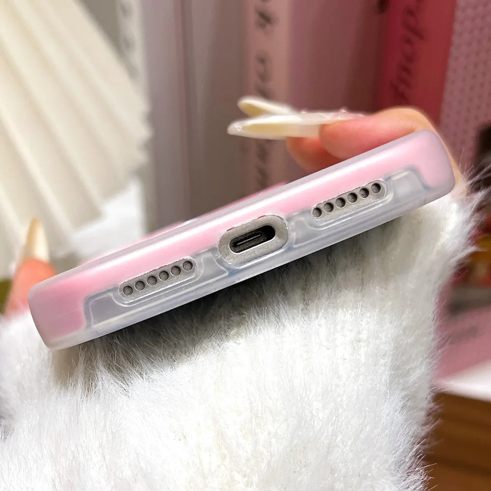 2 in 1 Jelly Pink Flower Case For iPhone 17 Pro Max Air 16 15 14 Pro Max 13 Promax Transformed Into 17 Hard Plastic Cover Fundas