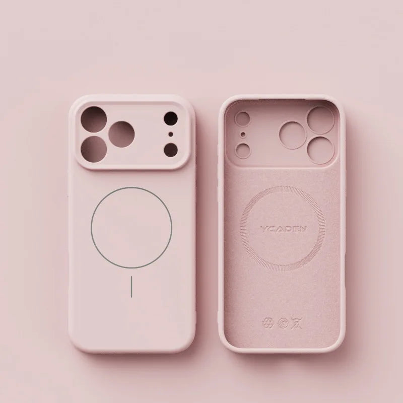 Liquid Silicone Case For Magsafe Mag Safe iPhone 17 Air 16E 16 E 15 Pro Max 14 13 12 17Air 17Pro Matte Phone Cover Accessories