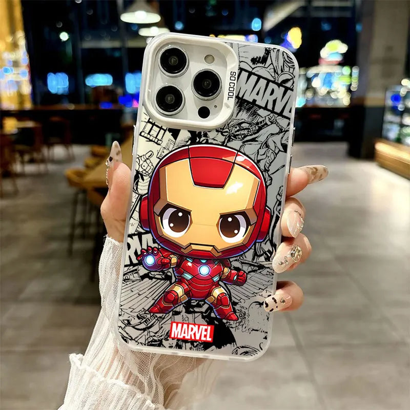 Phone Case For Oppo A16s A54s A57 A58 A60 A74 A78 A95 Find X3 Lite Reno 5 6 Lite 8T 10 11 12 13  Cartoon Iron Man