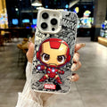 Phone Case For Oppo A16s A54s A57 A58 A60 A74 A78 A95 Find X3 Lite Reno 5 6 Lite 8T 10 11 12 13  Cartoon Iron Man