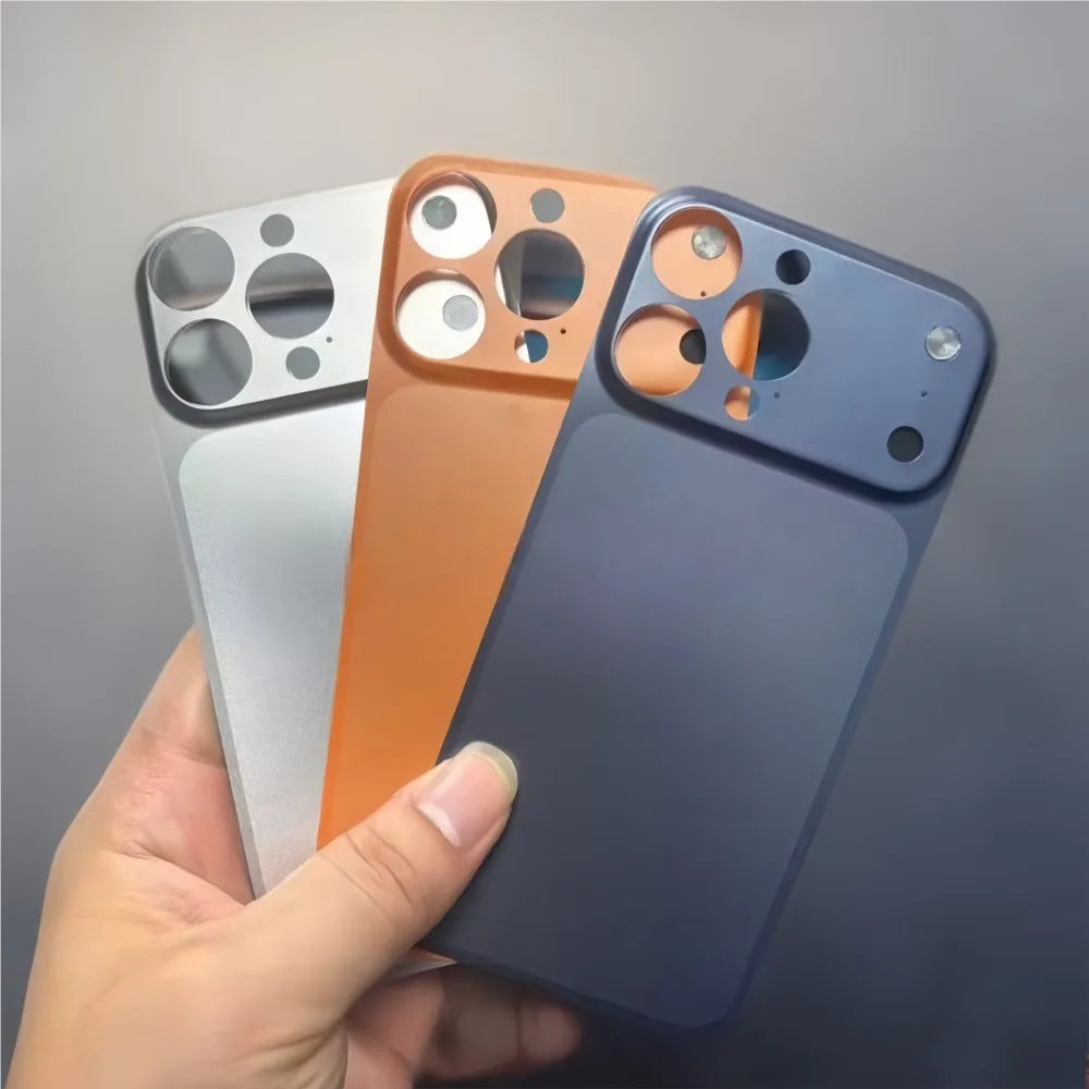For IPhone 16 15 14 13 Pro Max Transform 17 Pro Max Phone Metal Backplate Case for Magsafe Matte Slim Backplane Protection Cover