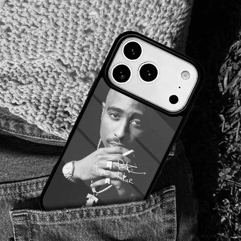 2Pac Tupac Shakur signed Rap Rapper Phone Case Cover for IPhone 11 12 13 14 15 16e 17 Pro Max Coque for IPhone 17 Air