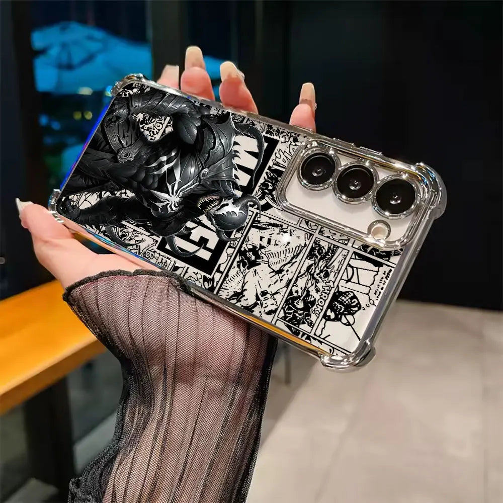 Marvel Spiderman Ironman Comic Case For Samsung Galaxy S26 S25 S26Ultra Edge S24 S23 S22 Plus S21 Ultra FE Soft Phone Back Cover