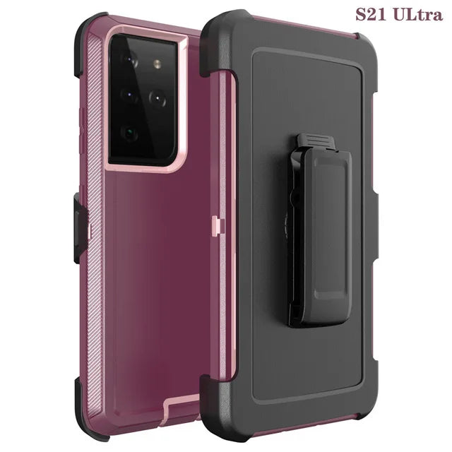 3 IN 1 For Samsung Galaxy S25 S26 ULTRA S25 S26 Plus S25 Heavy Duty Shockproof Armor +Belt CliP Phone Case