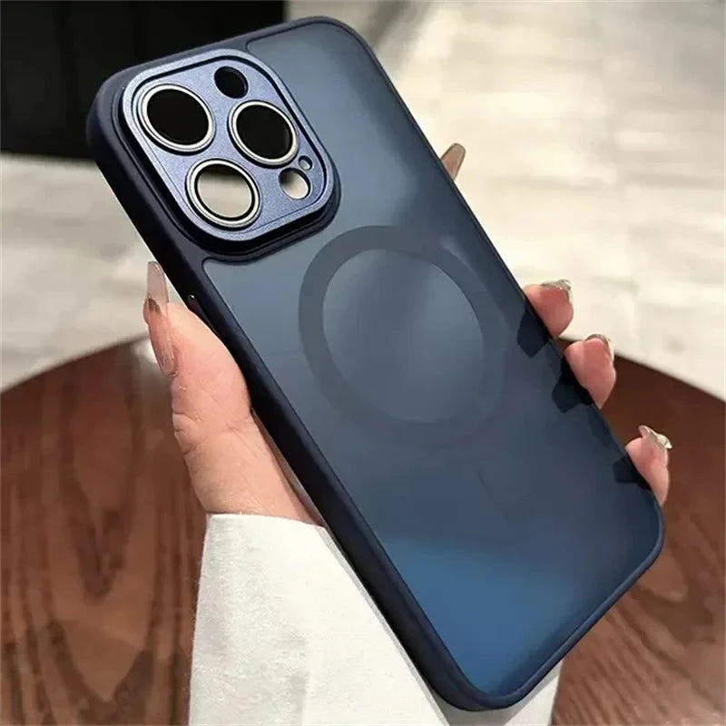 Magnetic for Magsafe Case For iPhone 17 16 15 14 13 12 Pro Max 11 Lens Protector Phone Cases For iPhone Air 15 16 Plus Cover