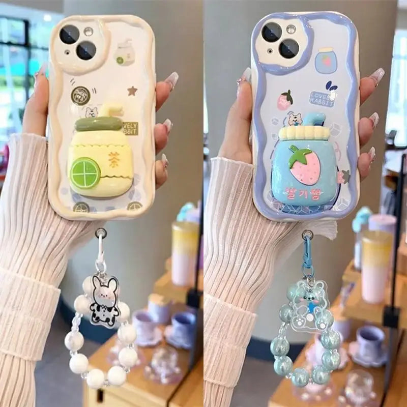 Phone Case For Xiaomi Redmi 12 Note 13 Pro 10 11 12S 10S 11S 8 9 13C A1 A2 Plus POCO M6 Pro 4G Soft TPU Back Cover With Bracelet