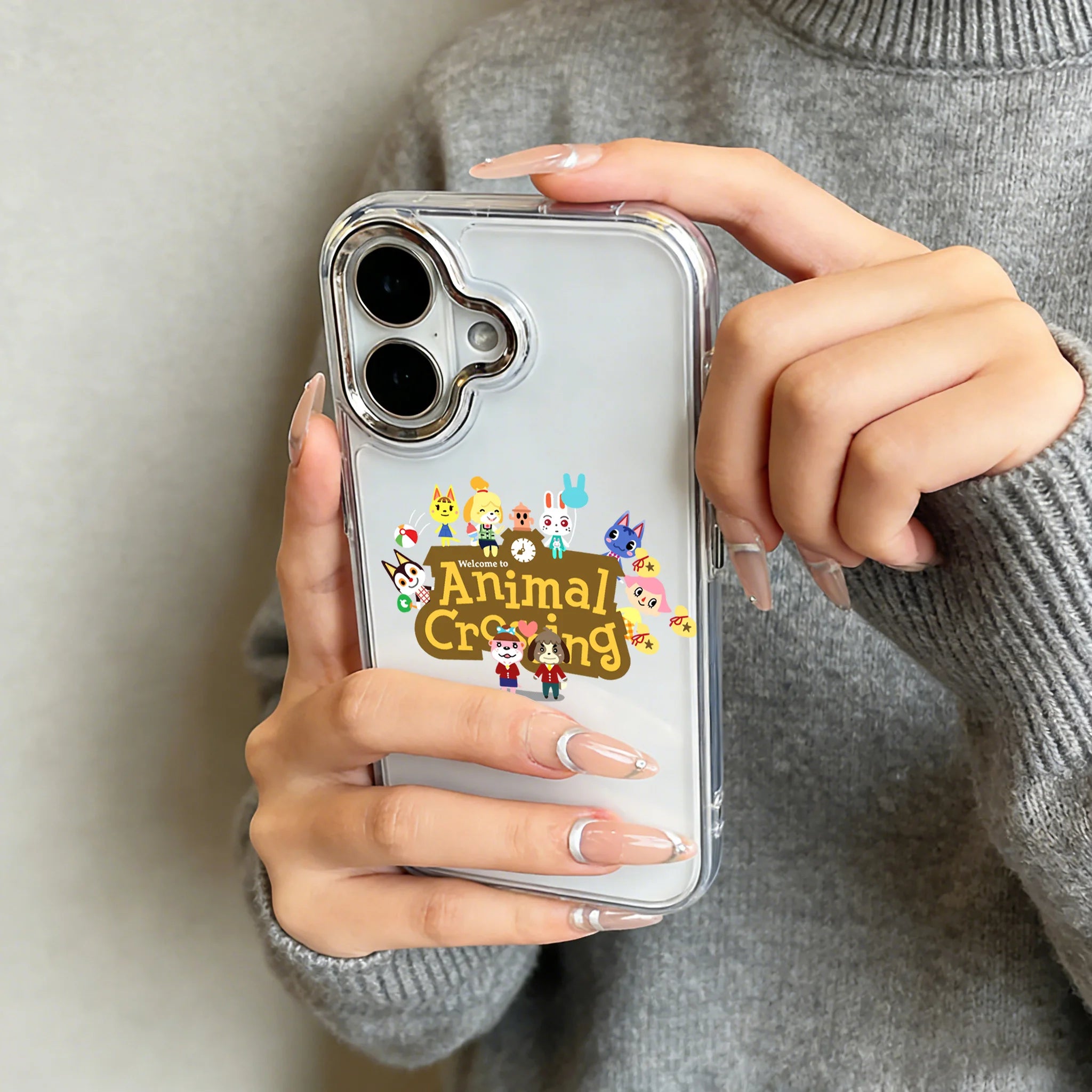 New Animals Crossings Phone Case For iPhone 17 16e 16 15 14 13 12 11 mini Pro Max X XR XSMAX 8 7 Air Plus Transparent Soft Cover