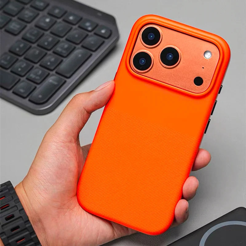 Magnetic Frosted Solid Color Protective Case For iPhone 17 17Pro Max Air Active Touch Camera Button Wireless Charge Matte Cover