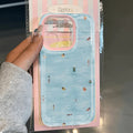 Summer Swimming Crowd Phone Case For iPhone 17 16 15 11 12 14 13 Pro Max Mini XS XR 7 Plus 16E Air Shockproof Soft Cover Fundas