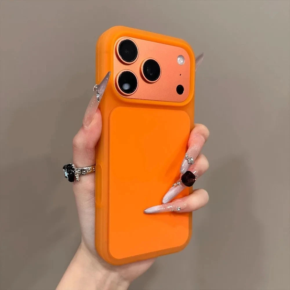 Fashion Candy Solid Color Jelly Case for iPhone 15 16 17 Pro Max 17Pro With Ai Camera Control Button Shockproof Skin Feel Cover
