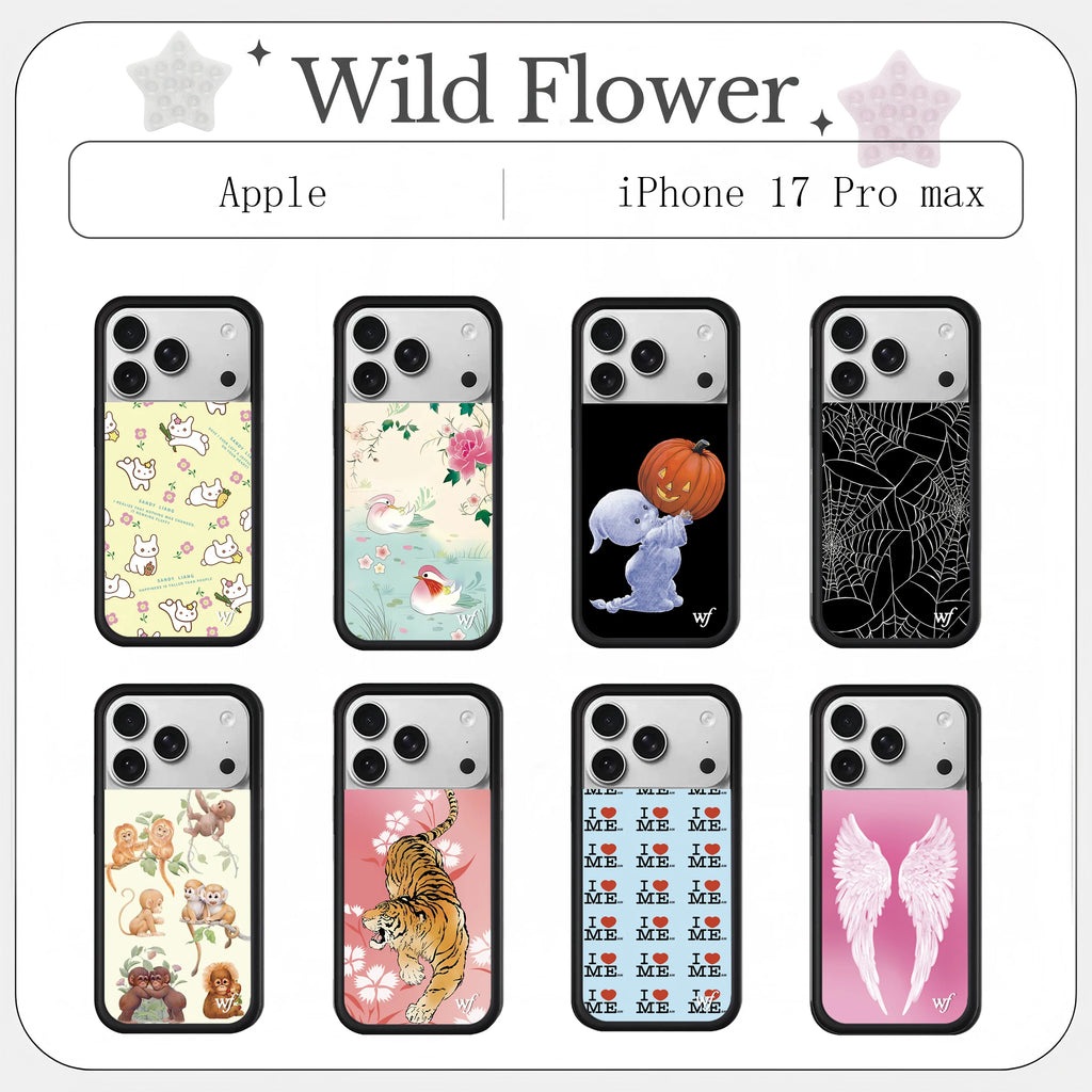 New Wildflower 3D WF Animal Phone Case for iPhone 17 12 13 14 15 16 17Pro Max Plus Lips INS Cartoon Cover Rabbit 17 Pro