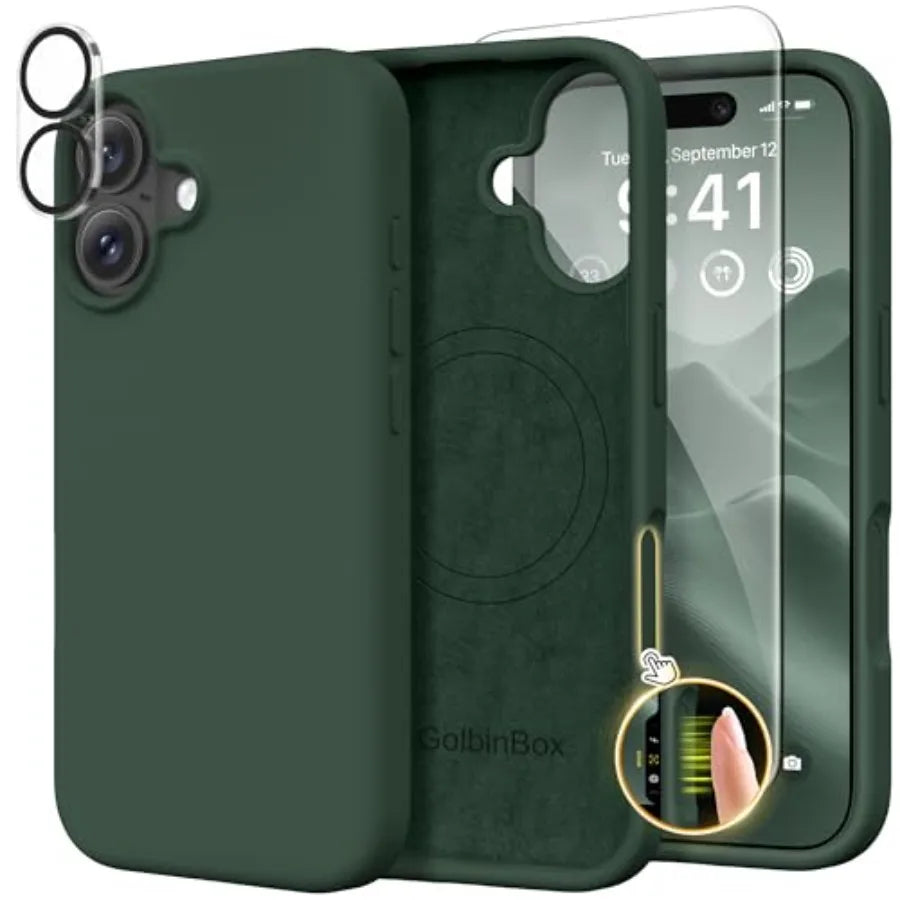 Magnetic for iPhone 17 Case, Compatible with MagSafe, Integrated Silicone Camera Control Cover, Liquid Silicone Shockproof Phon