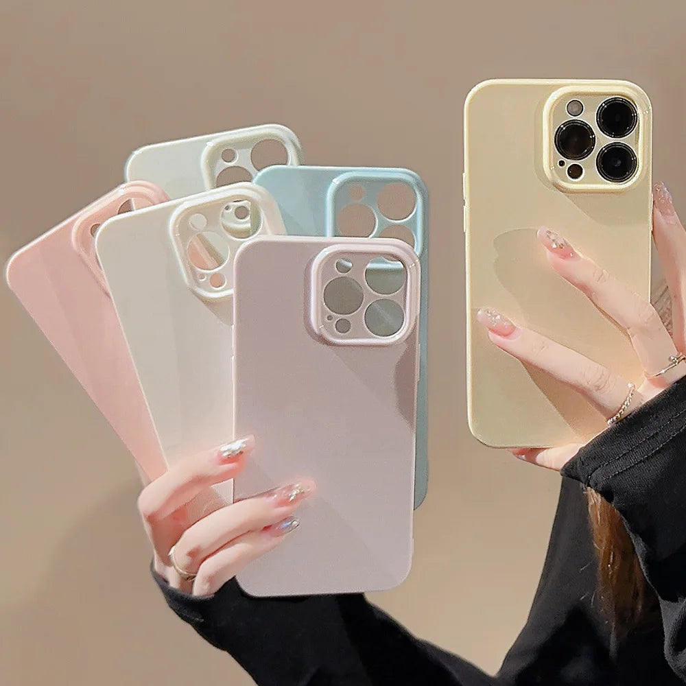 Soft Candy Color Shockproof Phone Case For iPhone 17 16 15 14 13 12 11 Pro Max Plus Plain Silicone Bumper Full Cover